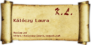 Kálóczy Laura névjegykártya