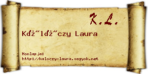 Kálóczy Laura névjegykártya